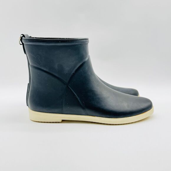 Alice + Whittles Boots Womens 7 Black Rubber Rain Boot Anthropologie Legacy Shoe - Picture 1 of 11